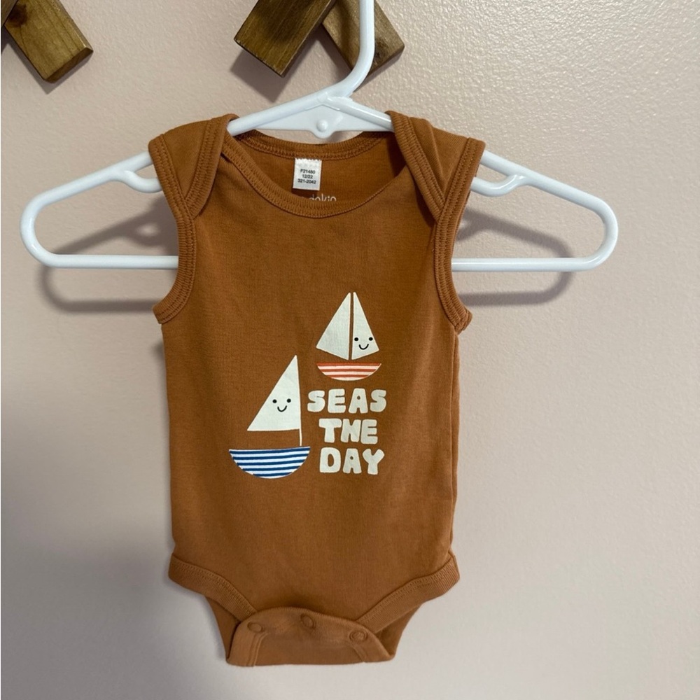 Okie Dokie Newborn Summer Tank-top Boys “Seas The Day”